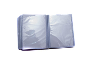 The open photo album on white background.