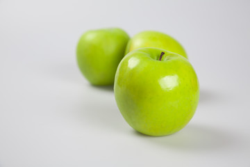 Detail Shot Of fresh fruits against white background.