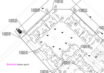 Architectural background, architectural plan, construction drawing landscape