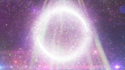 Obraz premium 入射光とキラキラパーティクル