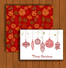 Elegant Christmas card with an envelope