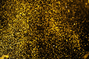 Falling snow on black background.