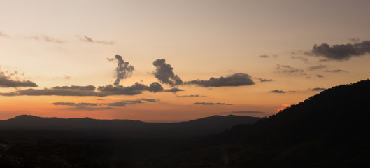 Khao Kho Mountain at sunset, Phetchabun, Thailand
