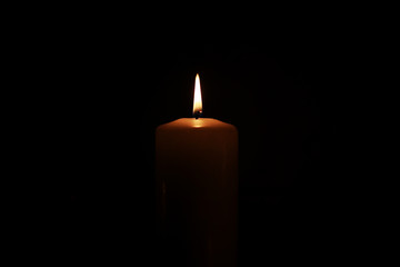 candle light isolated black