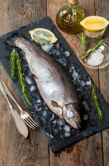 fresh trout with rosemary and lemon 
