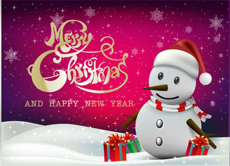 Fototapeta premium Merry Christmas! Happy Christmas and happy new year 