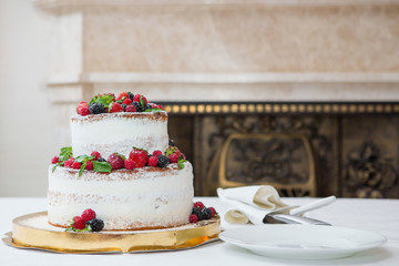 Wedding Cake with Berries