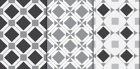 Modern geometric seamless patterns abstract background