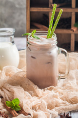 Iced coffee with milk 