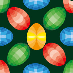 Easter seamless pattern. Eggs design
