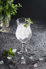 Misted glass of water 