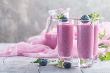 Delicious blueberry smoothie 