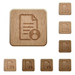 Document owner wooden buttons