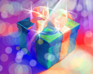 background image of gift box with  ribbon
