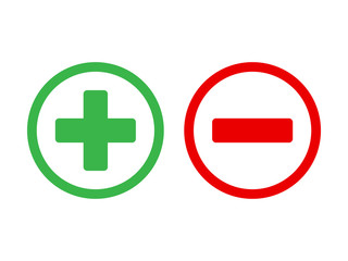 Fototapeta premium Plus and minus icon outline vector
