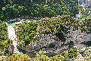 Landscapes, details and views of The Verdon Gorge in south-easte