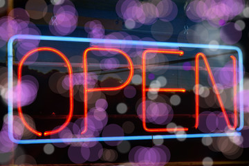 neon open sign
