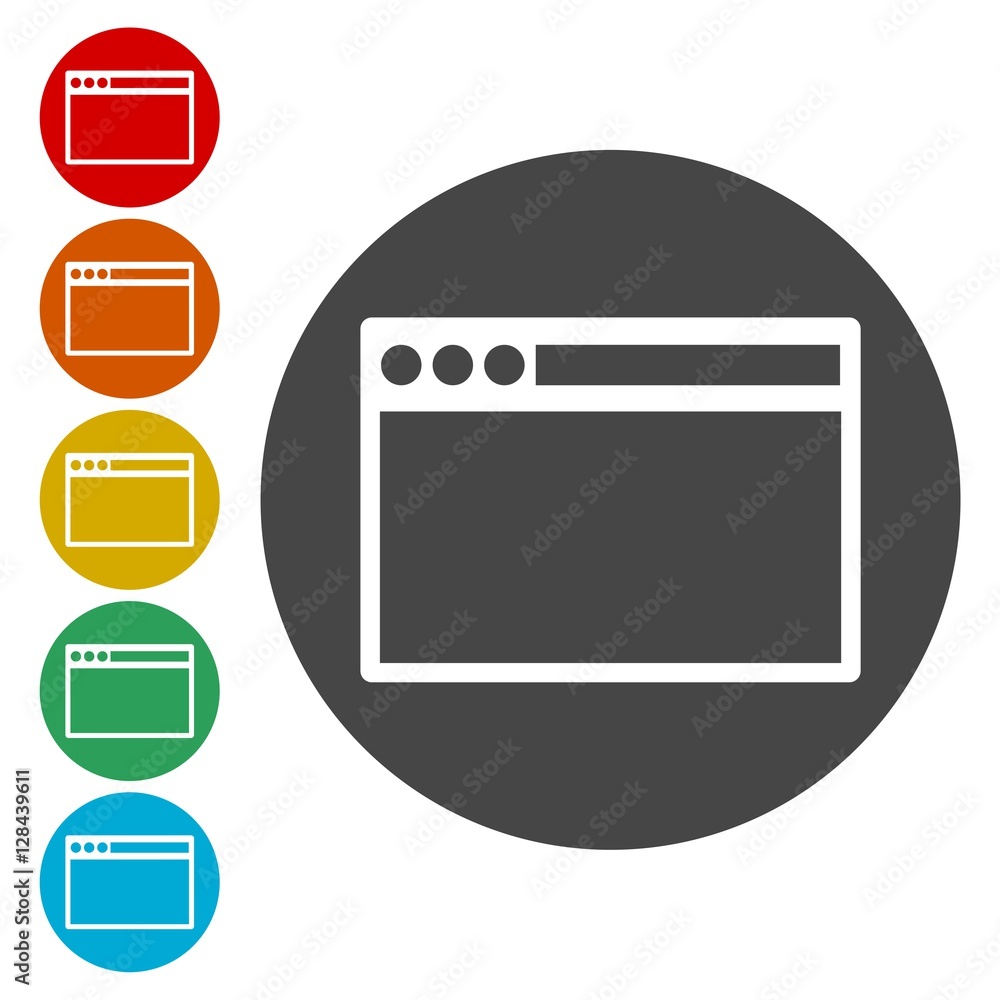 Poster browser vector icon