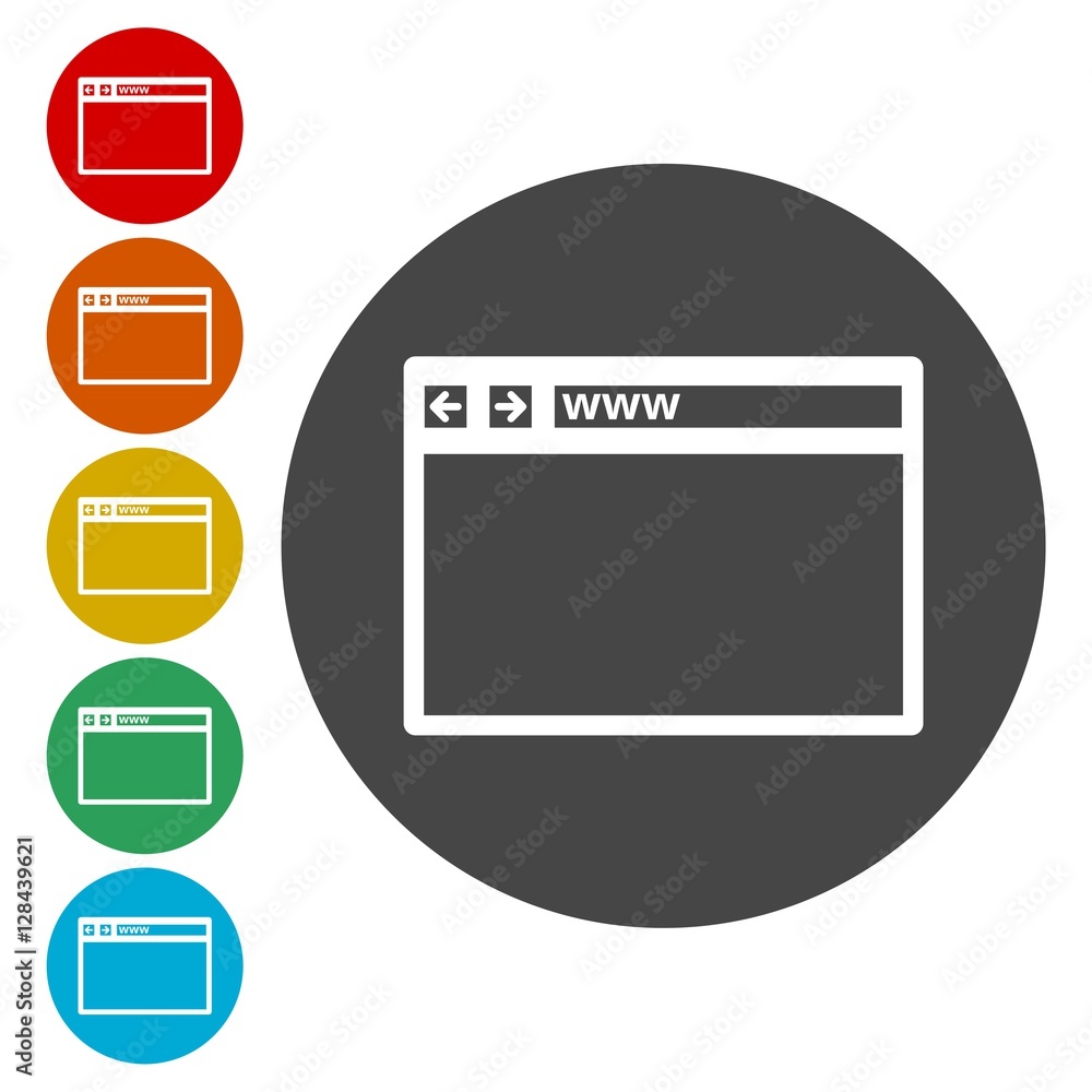 Poster browser vector icon