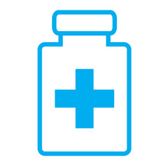 medical bottle flat icon. medical bottle sign.