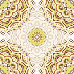 Ethnic floral seamless pattern