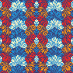 Ethnic floral seamless pattern