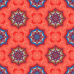 Ethnic floral seamless pattern
