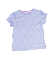 Blue dotted cotton t-shirt.