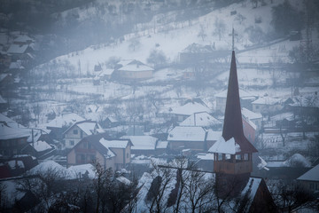 Wooden church in Barsana, Romania
