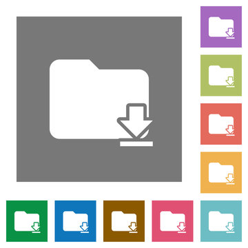Download folder square flat icons