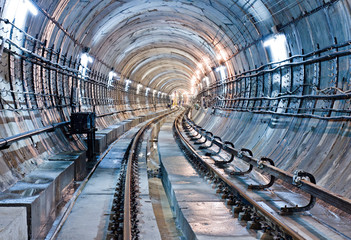 Subway tunnel. Kiev, Ukraine. Kyiv, Ukraine