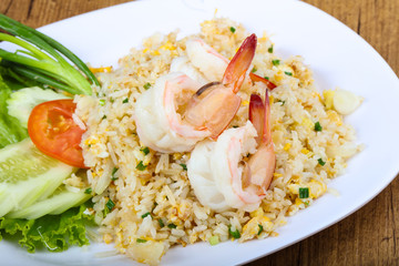Fried rice with prawn