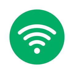 Green signal icon vector