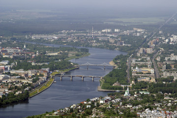 A view of city of the top. Russia, city Tver  