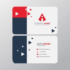 Modern Creative and Clean Business Card Design Print Templates. Flat Style Vector Illustration