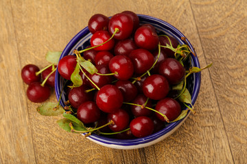 Cherry berries in the bowl