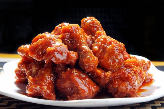  seasoned spicy chicken, yangnyeom chicken, 양념치킨