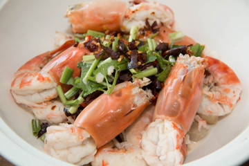  Spicy  prawns over hot  with chilli