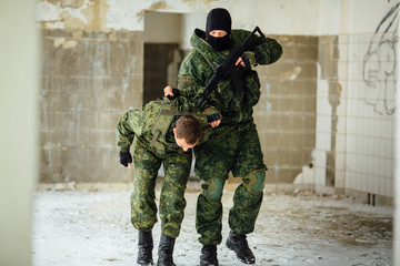 The team of soldiers engaged in the exploration area.