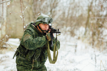 The team of soldiers engaged in the exploration area.