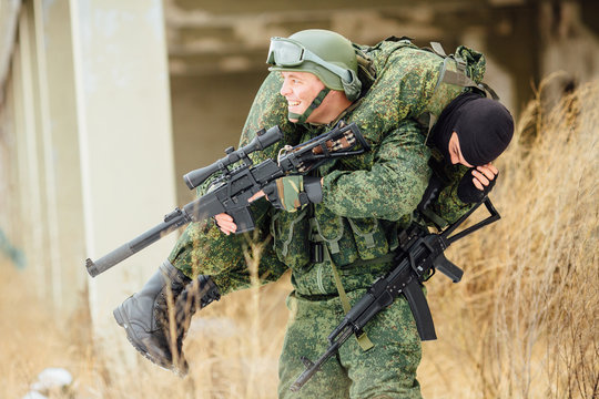 The team of soldiers engaged in the exploration area.