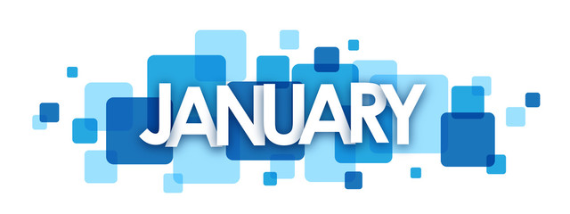 "JANUARY" Vector Letters Icon