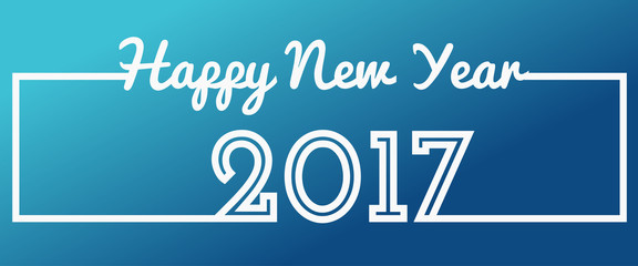 Happy New Year 2017 text design celebration greeting card. Vector Illustration.