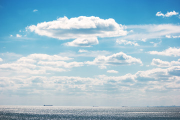 Sea and cloudy sky. Water and horizon. The priceless freedom. Far away from bustle.