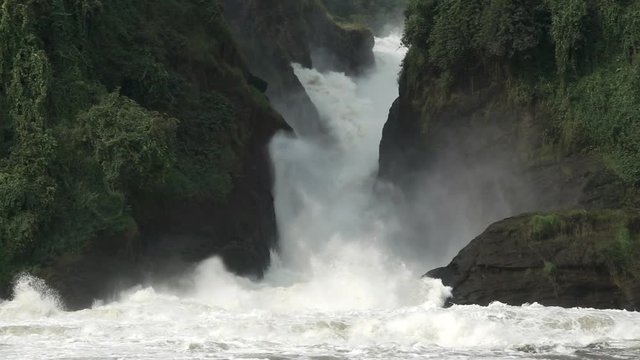 Murchison Falls closeup in super slow motion