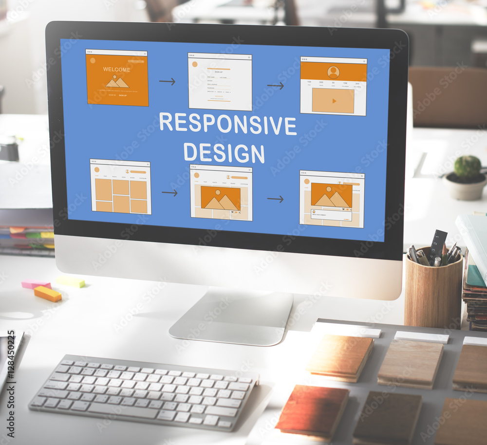 Poster web template website design concept