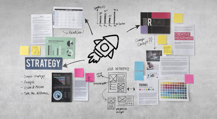 Plan Planning Strategy Business Ideas Concept - obrazy, fototapety, plakaty