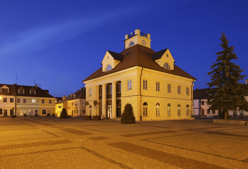 Fototapeta premium Townhouse on Tadeusz Kosciuszko square in Leczyca. Poland