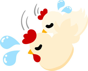 My original illustration of cute domestic fowls