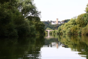 Fototapeta premium Flusslandschaft der Lahn